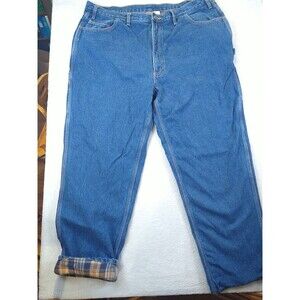 Berne Men’s 42x32 Flannel Lined Denim Jeans Utility Carpenter Hammer Loop